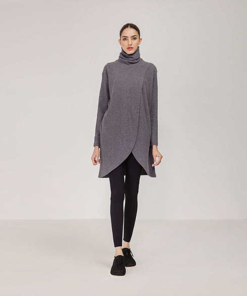 Women's Turtleneck Wrap Dress